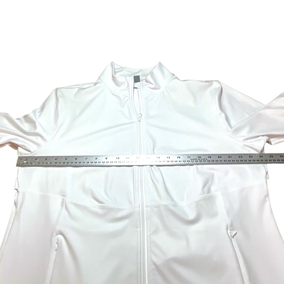 JOE FRESH ACTIVE White Full Zip Lightweight Jacket Side Zip Pockets US Sz 2X - Picture 5 of 8